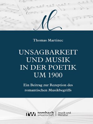 cover image of Unsagbarkeit und Musik in der Poetik um 1900